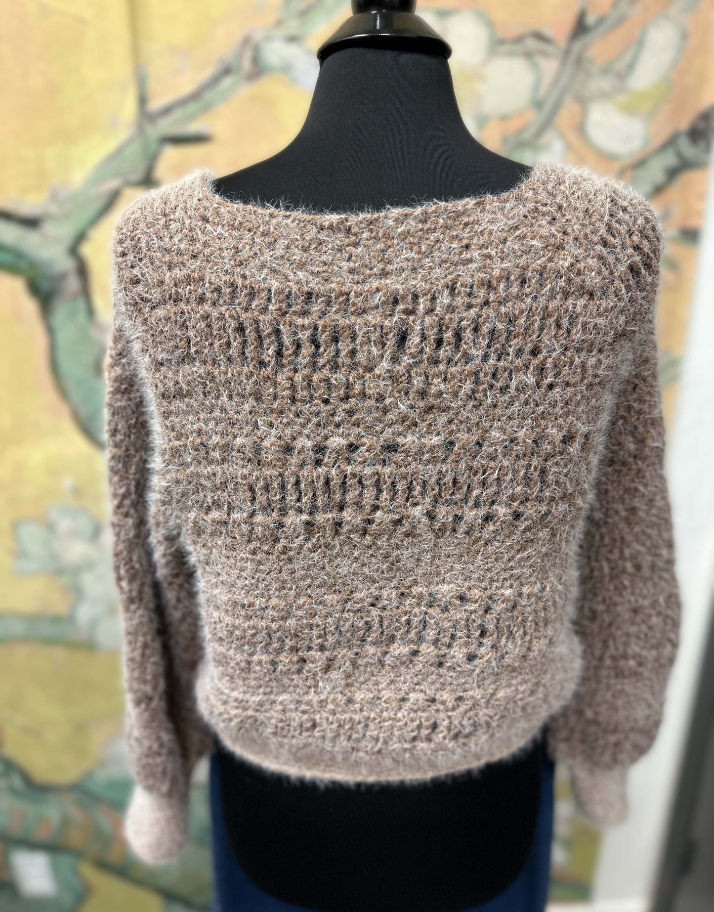 Solano Beach Pebble Stone Mohair Sweater