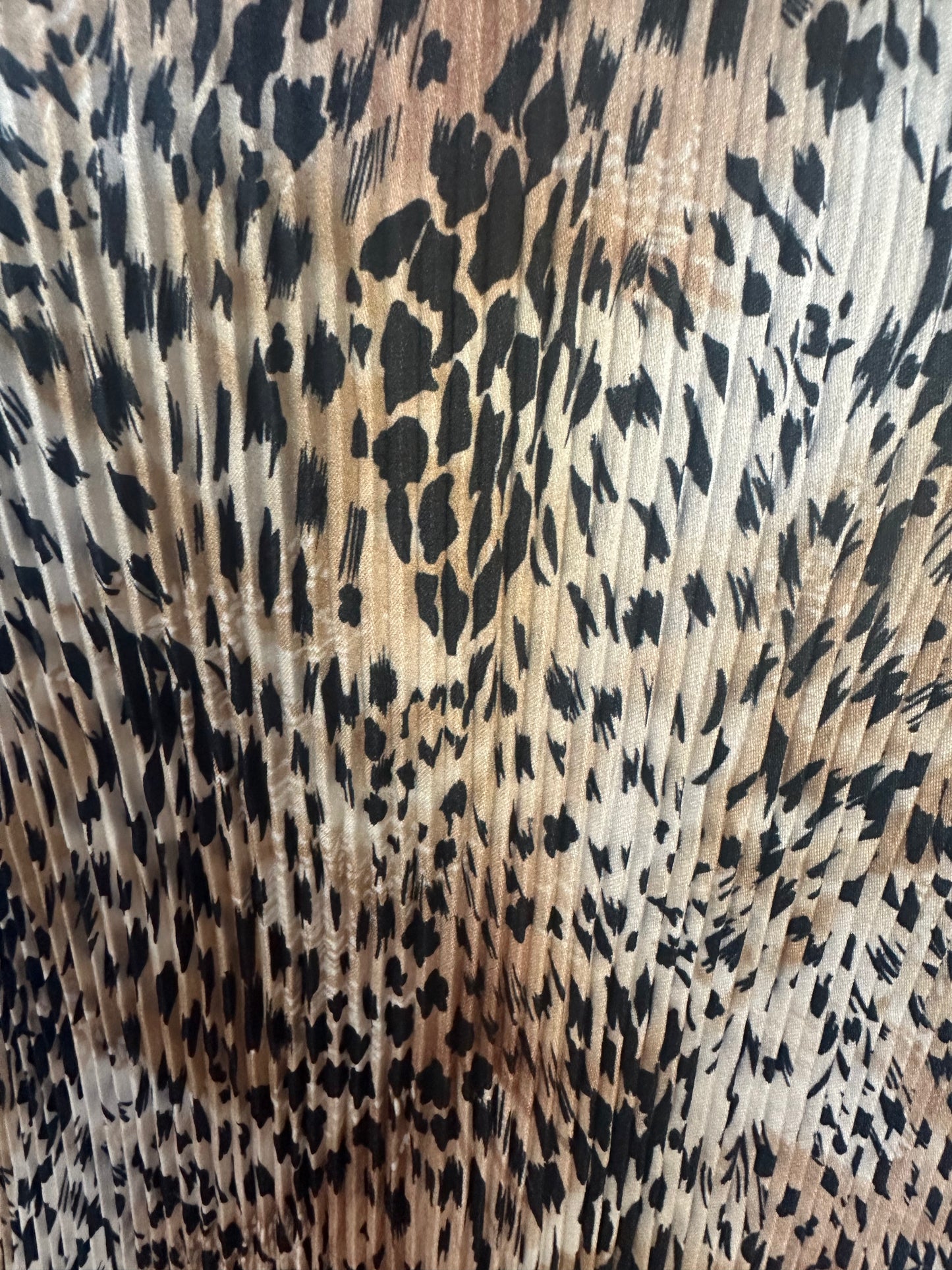 Vintage Mary McFadden Leopard Print Spaghetti Strap Gown