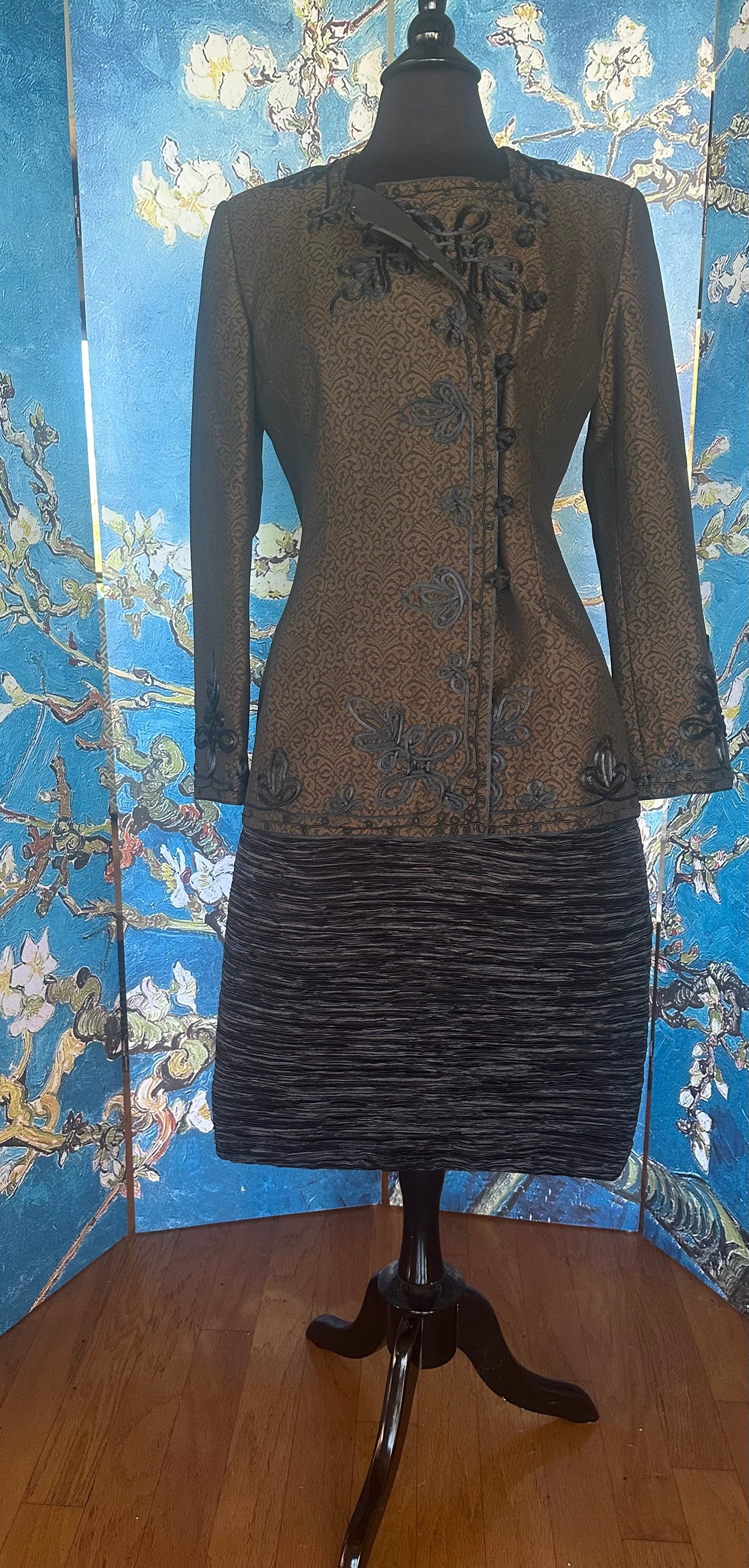 Vintage Mary McFadden Black A-Line Skirt