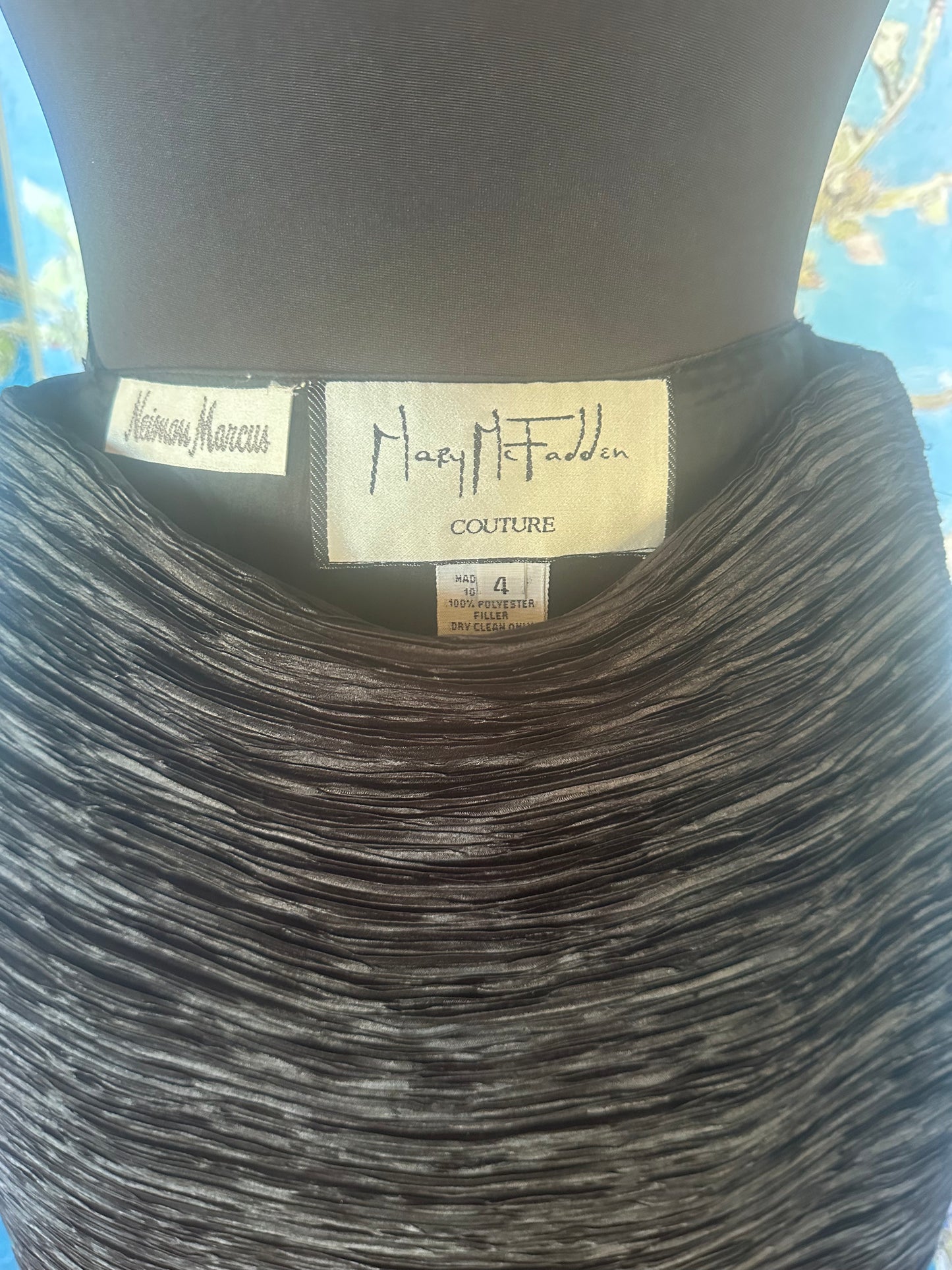 Vintage Mary McFadden Black A-Line Skirt