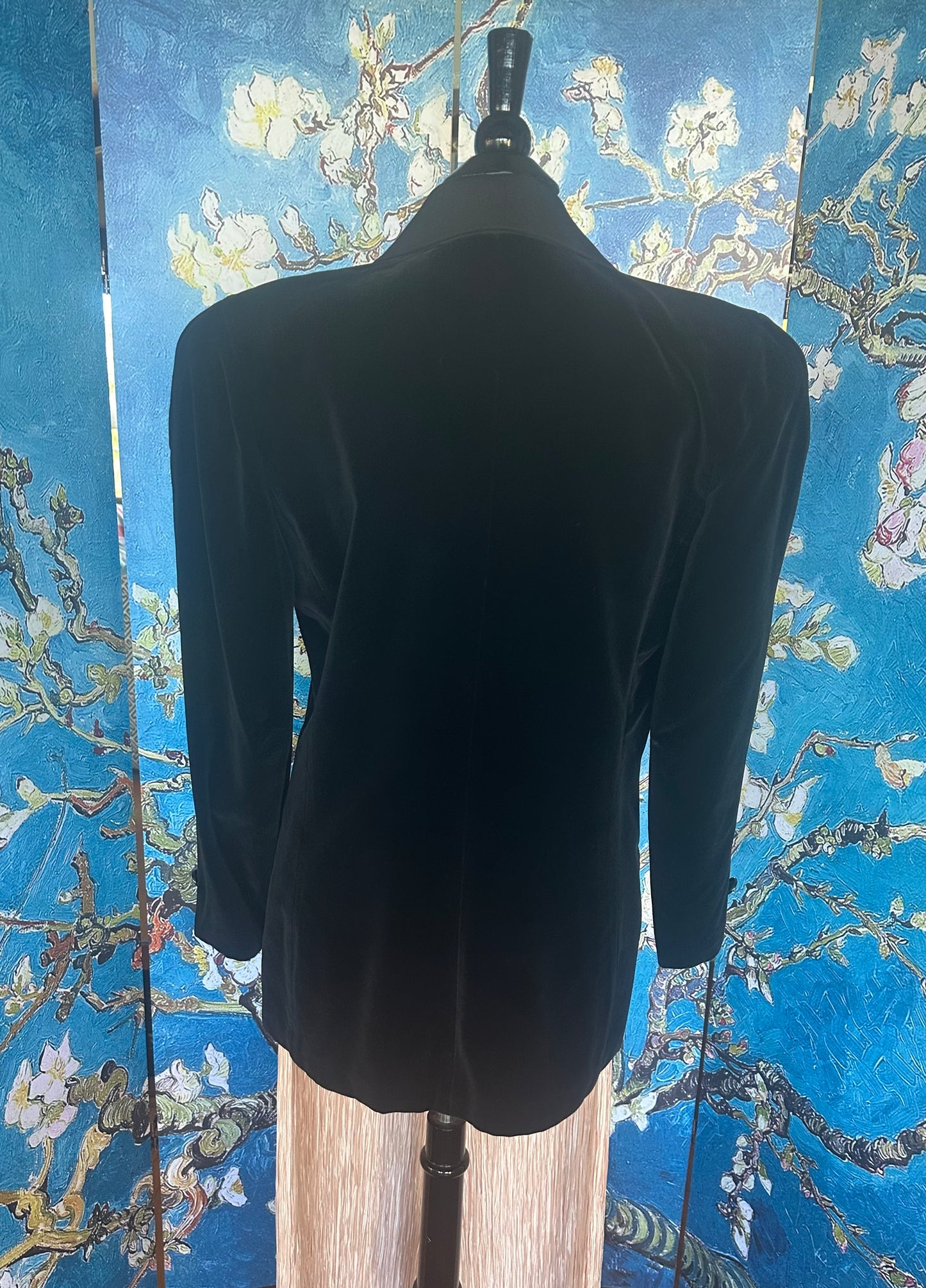 Vintage Mary McFadden Black Velvet Blazer circa 1980s
