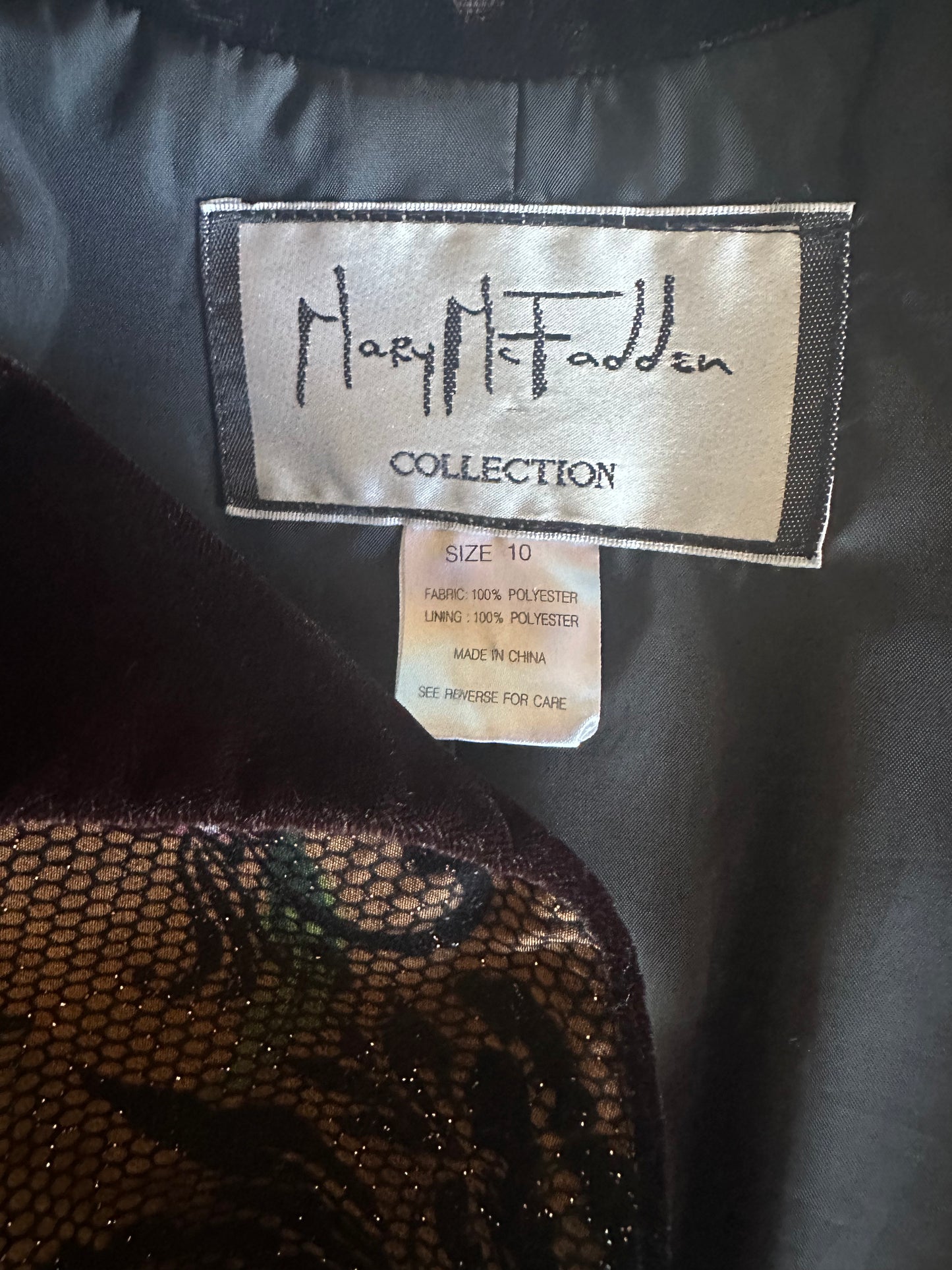 Vintage Mary McFadden Floral Jacket