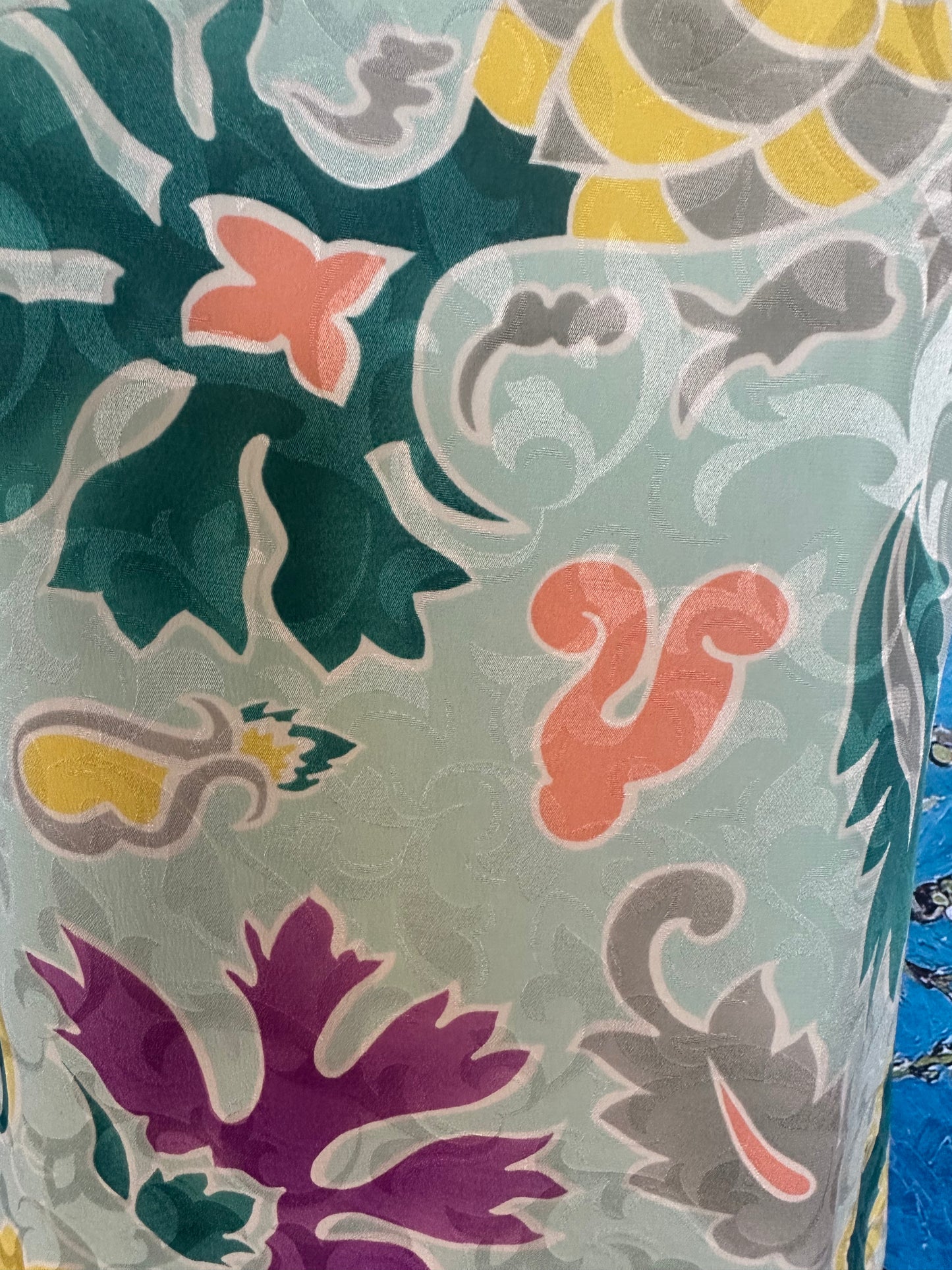 Vintage Mary McFadden Patterned Short Sleeve Dress