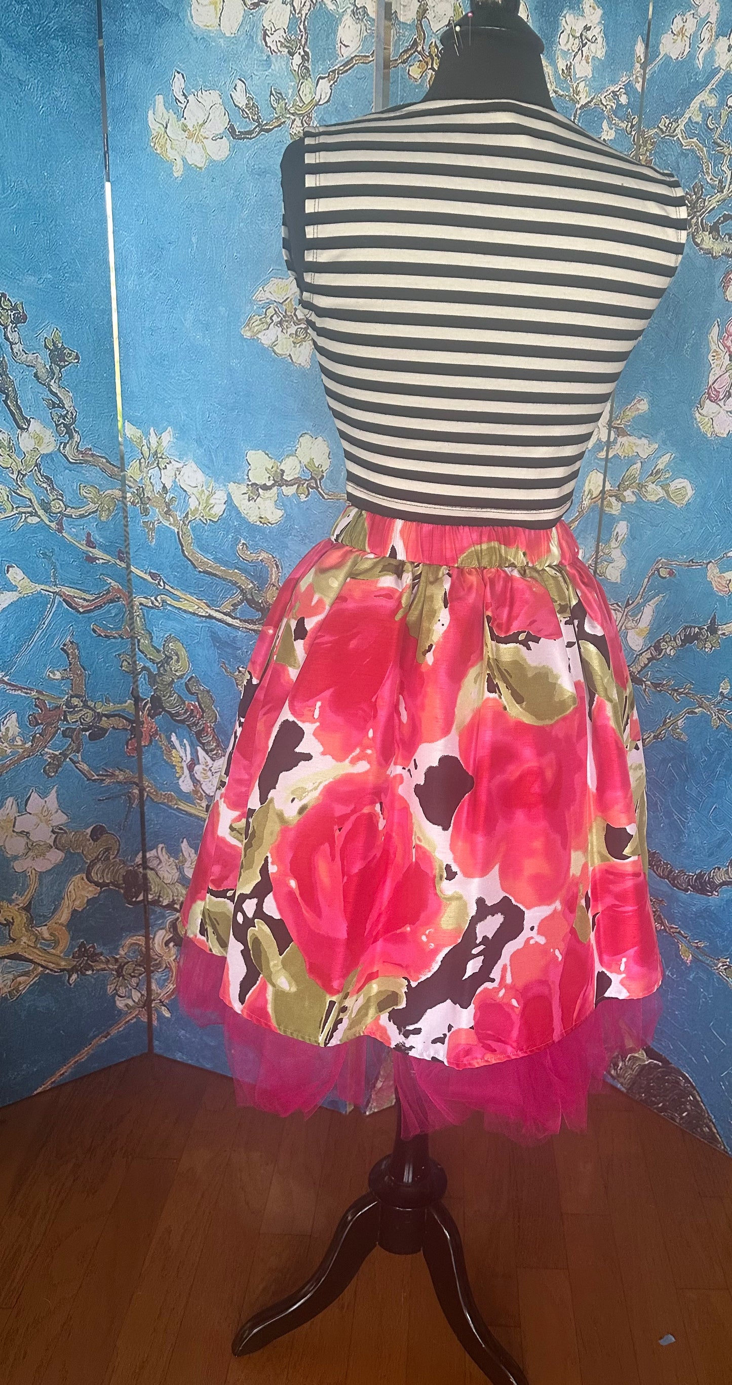 Black and White Striped Midi Top designed by Timmithea