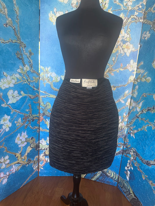 Vintage Mary McFadden Black  A-Line Skirt