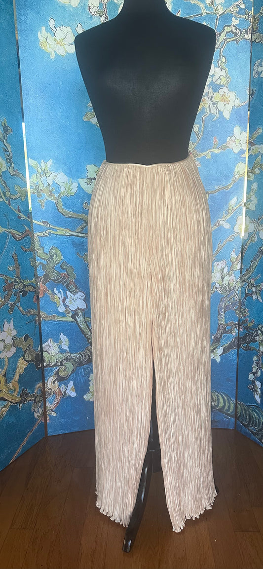 Vintage Mary McFadden Ivory Wide Bottom Pant