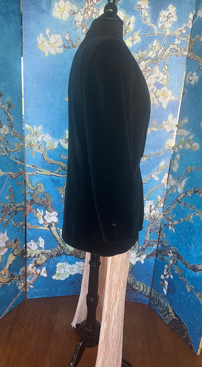Vintage Mary McFadden Black Velvet Blazer circa 1980s