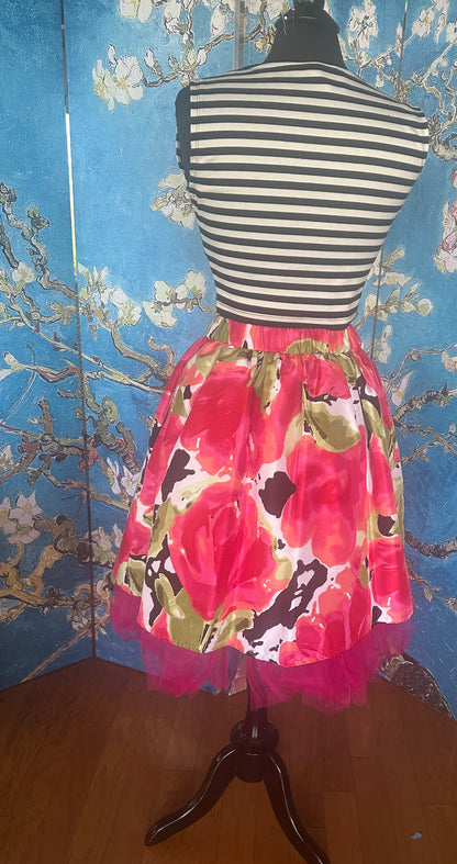 Black and White Striped Midi Top designed by Timmithea