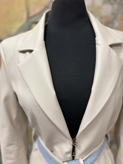 The Teresa Lambskin Trench in Crème